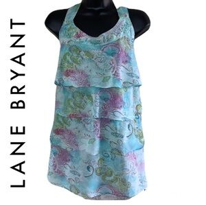 Lane Bryant Plus Size Floral Print Sequinned Blouse Size 22W